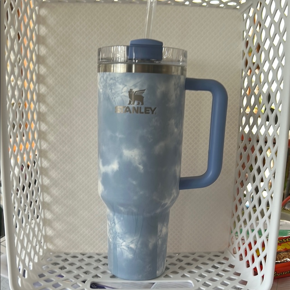 Stanley Blue Tumbler with Handle